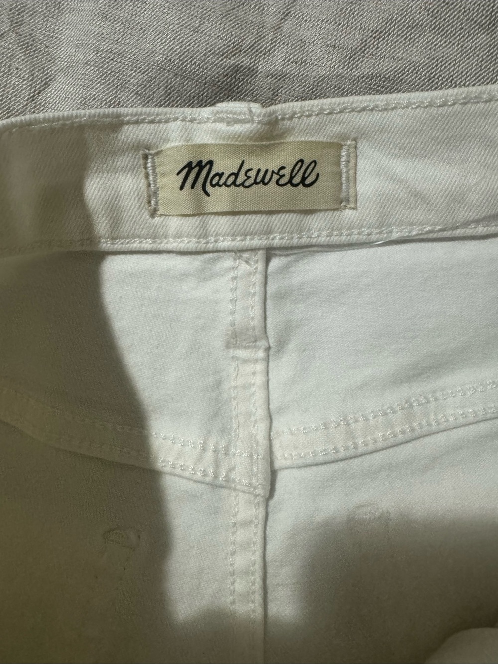 Madewell Jean Raw Hem White Denim Womens Size 23 Nwt - Picture 7 of 9